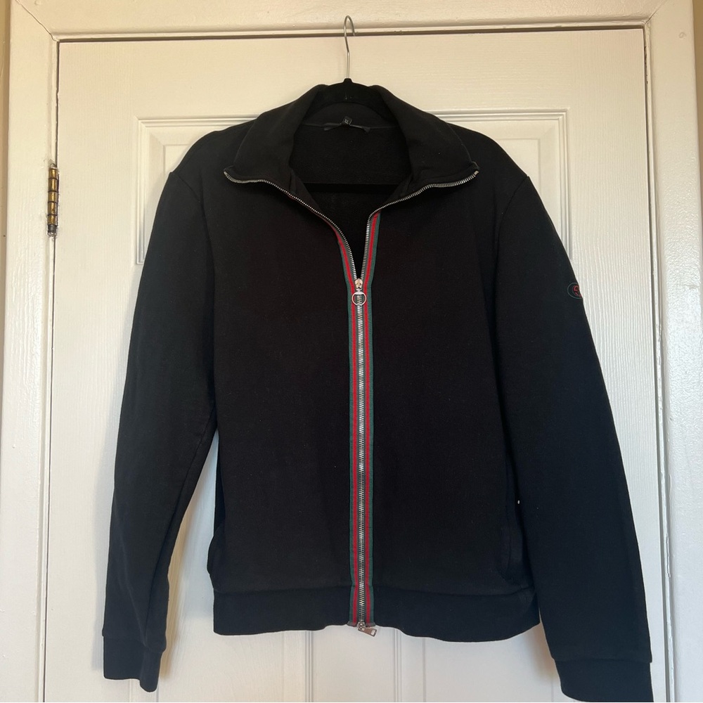 Gucci Men’s Black Zippered Sweater